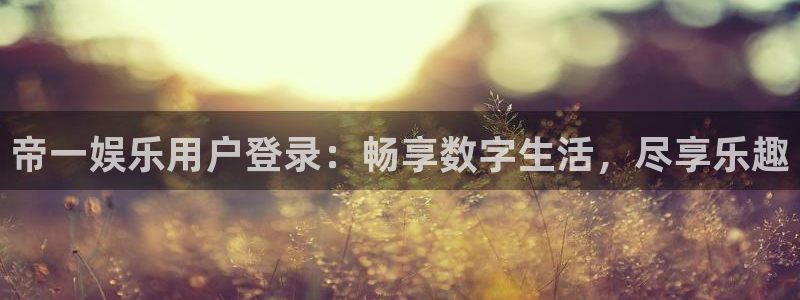 2元彩票f凯捷平台在线注册：帝一娱乐用户登录：畅享数字生活，尽享乐趣