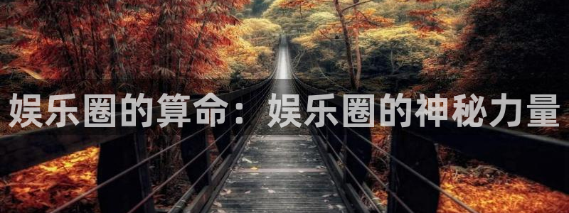 2元彩票体育老板是谁：娱乐圈的算命：娱乐圈的神秘力量